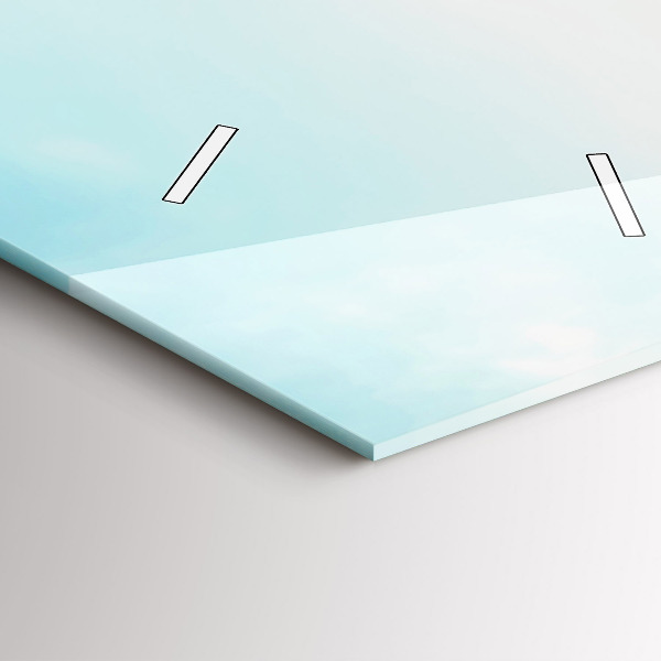 Zegar szklany pionowy Łódki na jeziorze