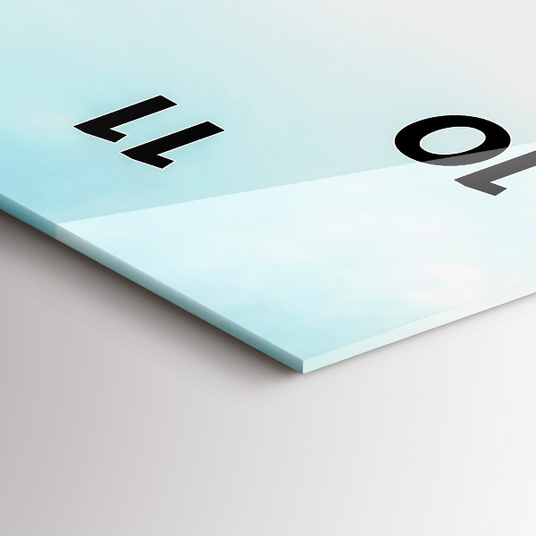 Zegar szklany pionowy Łódki na jeziorze