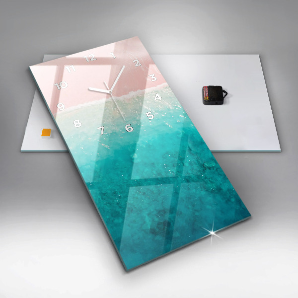 Zegar szklany pionowy Plaża morze piasek