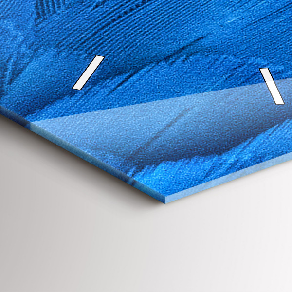 Zegar szklany pionowy Pióro ptaka