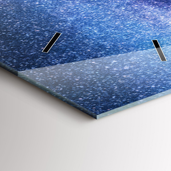 Zegar szklany pionowy Droga mleczna i góry