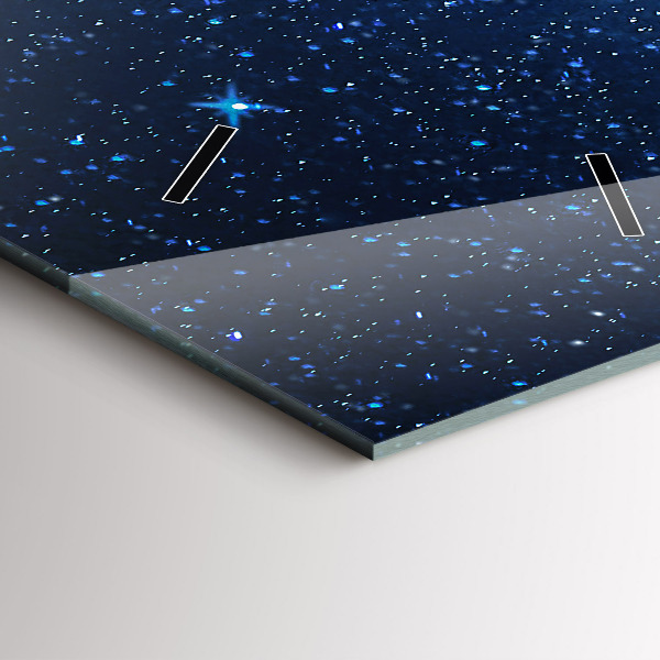 Zegar szklany pionowy Nocne niebo