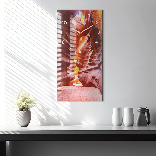 Zegar szklany pionowy Piaskowy kanion