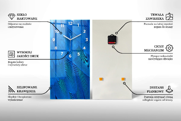 Zegar szklany pionowy Piaskowy kanion