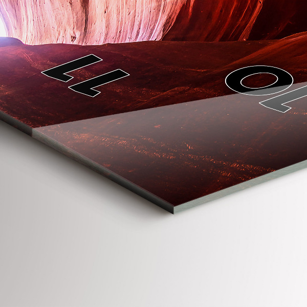 Zegar szklany pionowy Piaskowy kanion