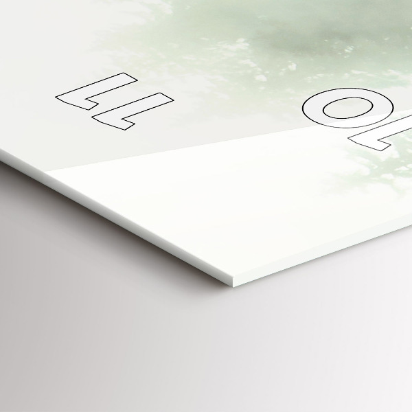 Zegar szklany pionowy Mglisty las