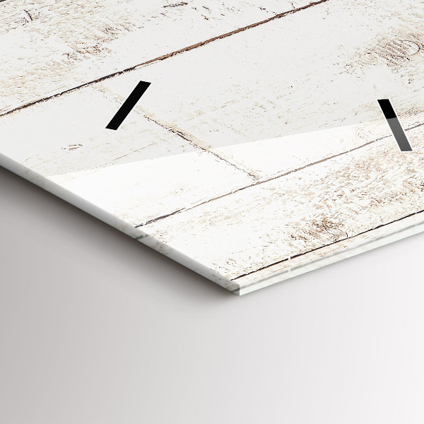 Zegar szklany pionowy Jasne deski drewna