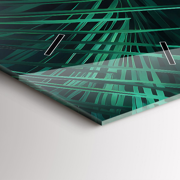 Zegar ścienny pionowy Tropikalne liście