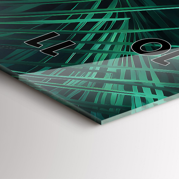 Zegar ścienny pionowy Tropikalne liście