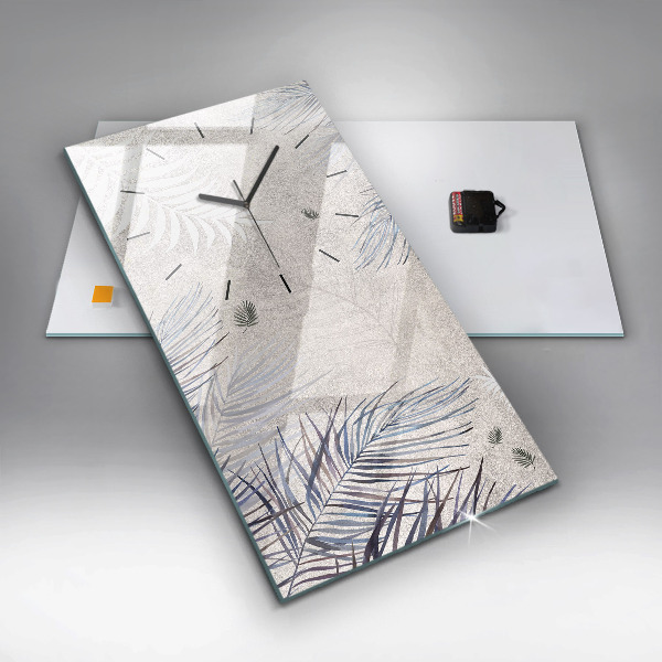 Zegar ścienny pionowy Liść palmowy