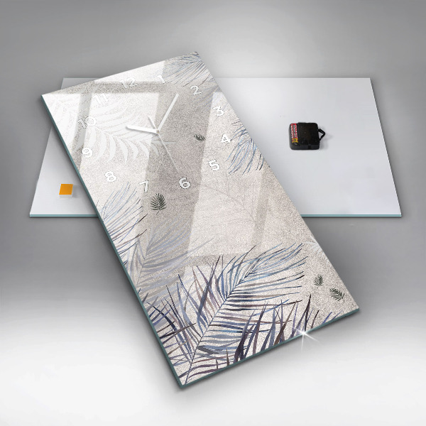 Zegar ścienny pionowy Liść palmowy