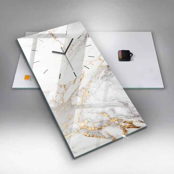 Zegar ścienny pionowy Marmur ozdobny