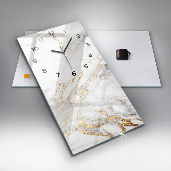Zegar ścienny pionowy Marmur ozdobny