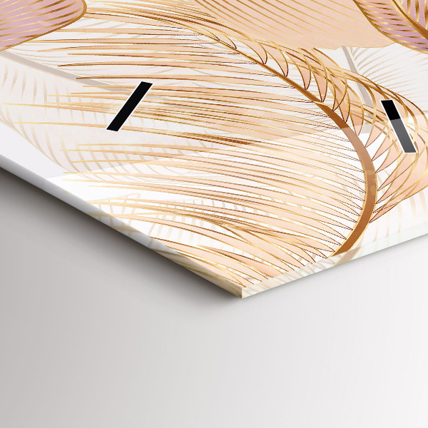 Zegar ścienny pionowy Wzór liści natura