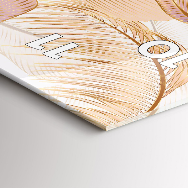 Zegar ścienny pionowy Wzór liści natura