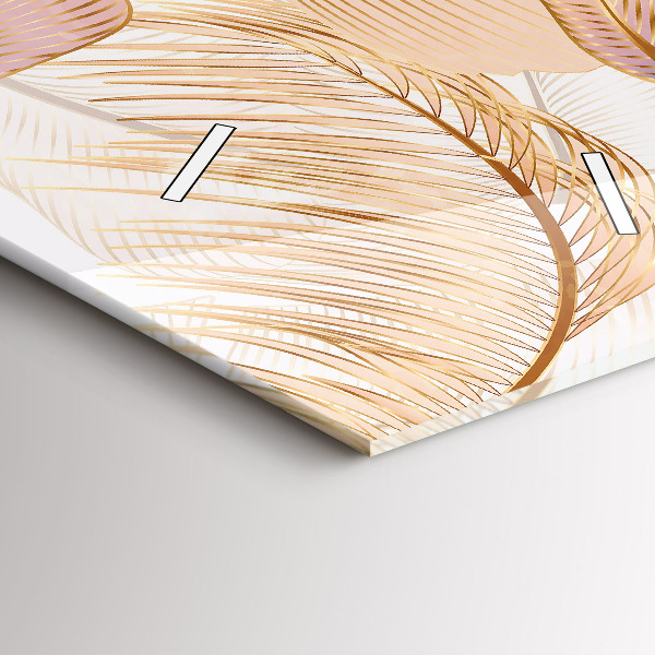 Zegar ścienny pionowy Wzór liści natura