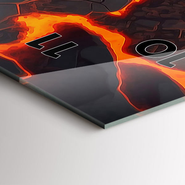 Zegar ścienny pionowy Lawa wulkan