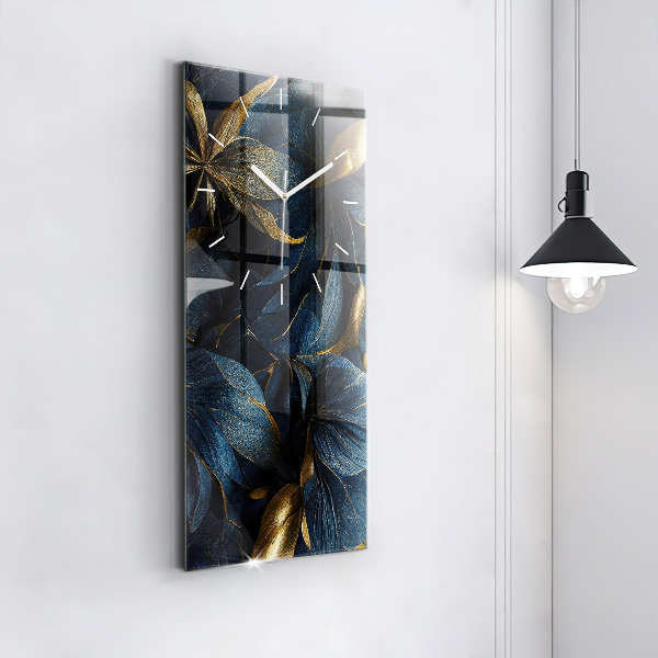 Zegar ścienny pionowy Dekoracyjne kwiaty