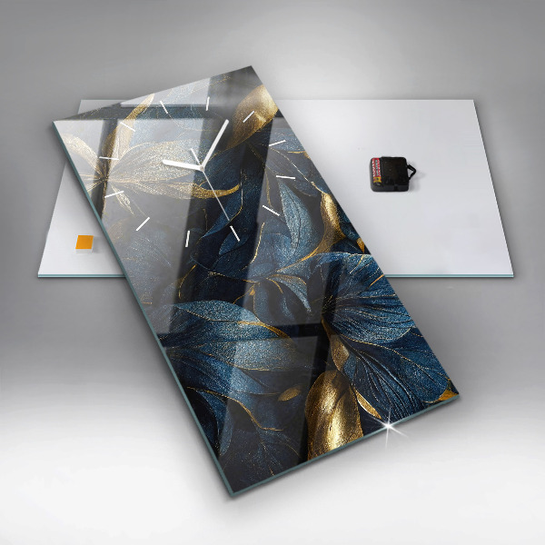 Zegar ścienny pionowy Dekoracyjne kwiaty