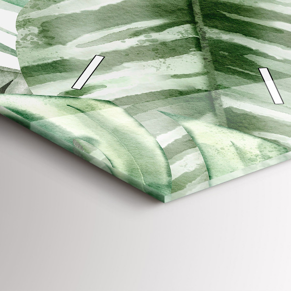 Zegar ścienny pionowy Malowane liście roślin