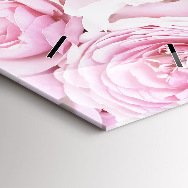 Zegar ścienny pionowy Dekoracyjne kwiaty