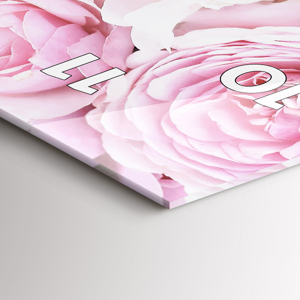 Zegar ścienny pionowy Dekoracyjne kwiaty