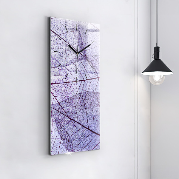 Zegar ścienny pionowy Liście – natura