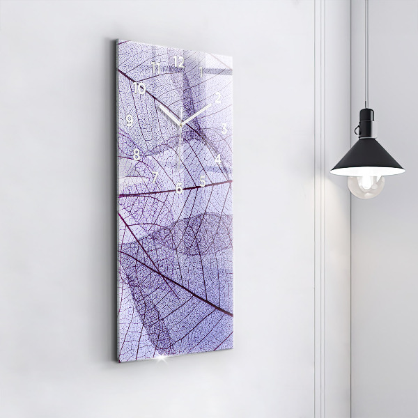 Zegar ścienny pionowy Liście – natura