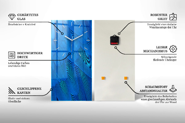 Zegar ścienny pionowy Szkic roślin