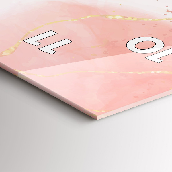 Zegar ścienny pionowy Różowy marmur