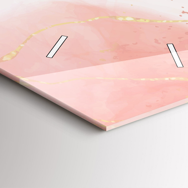 Zegar ścienny pionowy Różowy marmur