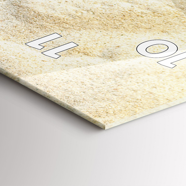 Zegar szklany pionowy Cień palmy piasek