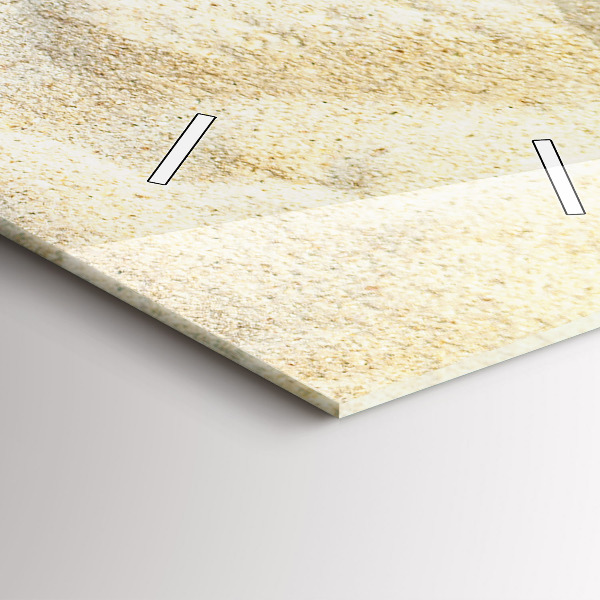 Zegar szklany pionowy Cień palmy piasek