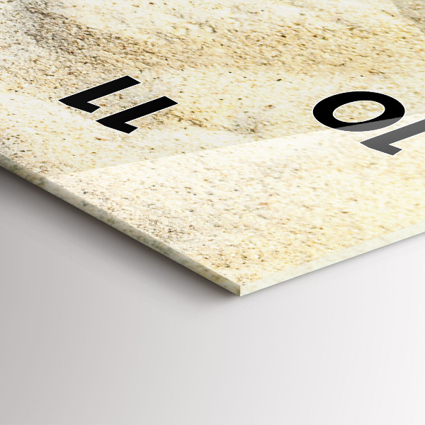 Zegar szklany pionowy Cień palmy piasek