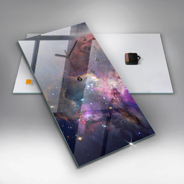 Zegar szklany pionowy Galaktyka i gwiazdy