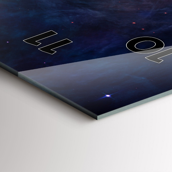 Zegar szklany pionowy Galaktyka i gwiazdy