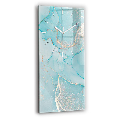 Zegar szklany pionowy Dekoracyjny marmur