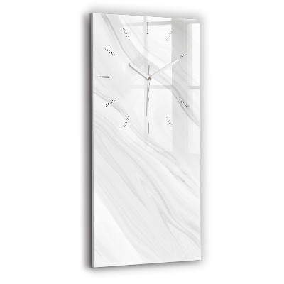 Zegar szklany pionowy Dekoracyjny marmur
