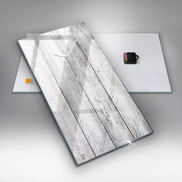 Zegar szklany pionowy Pomalowane deski