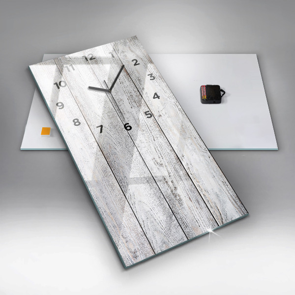 Zegar szklany pionowy Pomalowane deski