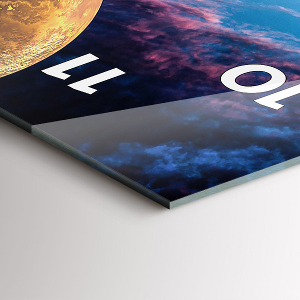 Zegar szklany pionowy Wielka galaktyka