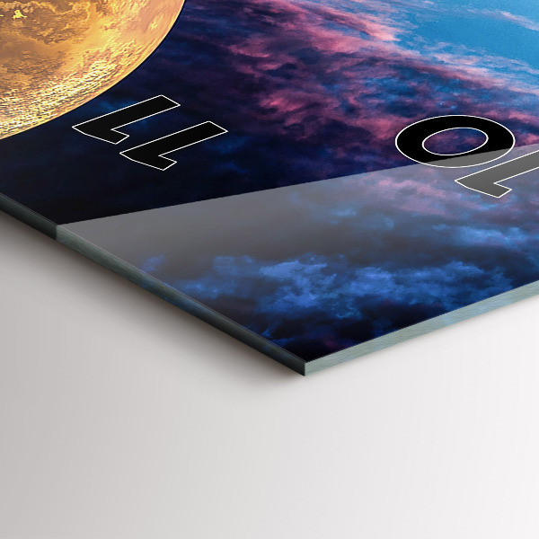 Zegar szklany pionowy Wielka galaktyka