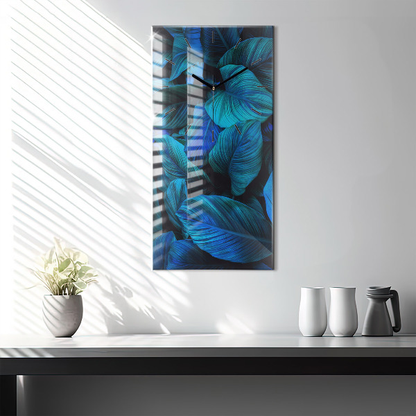 Zegar szklany pionowy Natura tropikalna