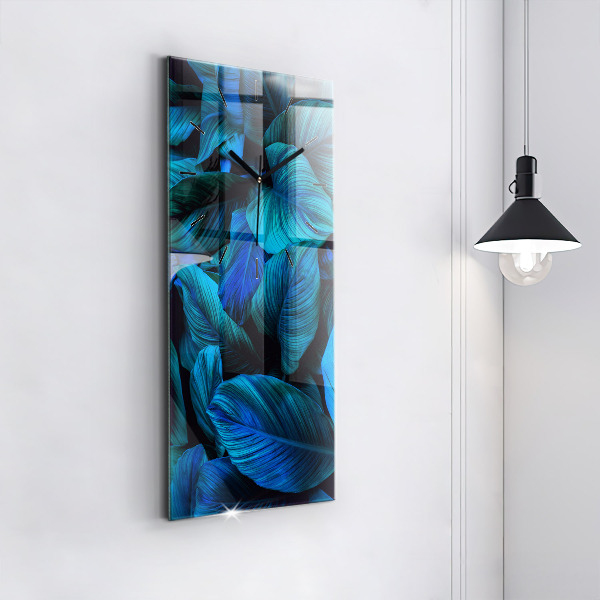 Zegar szklany pionowy Natura tropikalna