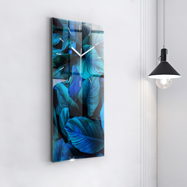 Zegar szklany pionowy Natura tropikalna