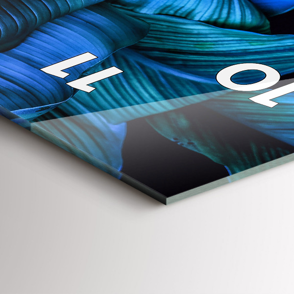 Zegar szklany pionowy Natura tropikalna