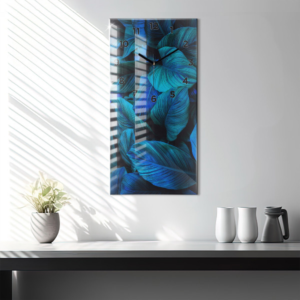 Zegar szklany pionowy Natura tropikalna