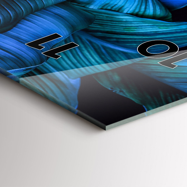 Zegar szklany pionowy Natura tropikalna