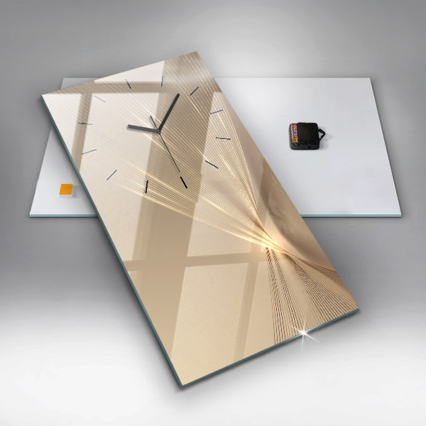 Zegar szklany pionowy Abstrakcyjne światło