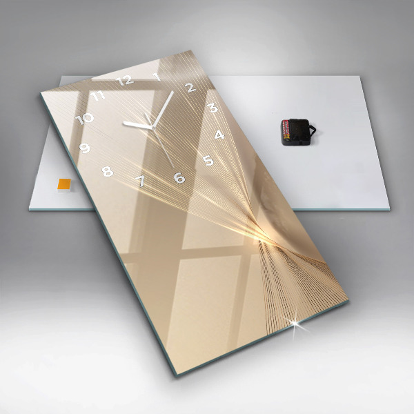 Zegar szklany pionowy Abstrakcyjne światło